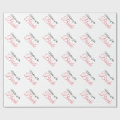 Mutter von Bride Script Pink Geschenkpapier (Flach)