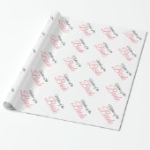 Mutter von Bride Script Pink Geschenkpapier (Ungerollt)