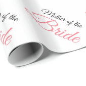 Mutter von Bride Script Pink Geschenkpapier (Rolleneckpunkt)
