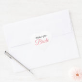 Mutter von Bride Script Pink Herz-Aufkleber (Umschlag)
