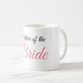 Mutter von Bride Script Pink Kaffeetasse (VorderseiteRechts)