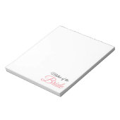 Mutter von Bride Script Pink Notizblock (Rotiert)