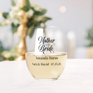 Mutter von Bride Weinglas Ohne Stiel