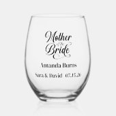 Mutter von Bride Weinglas Ohne Stiel (Vorderseite)