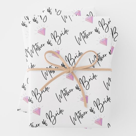 Mutter von Brillenwickelpapier Set aus 3 Flachblät Geschenkpapier Set (Beispiel)