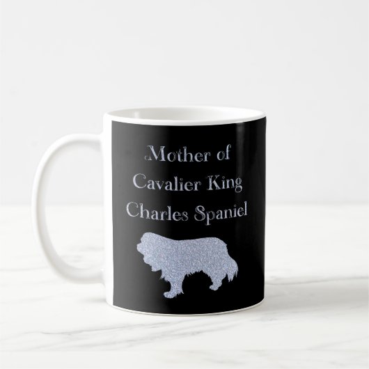 Mutter von Cavalier King Charles Spaniel Silver Kaffeetasse (Links)