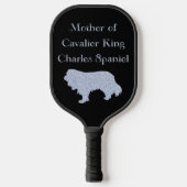 Mutter von Cavalier King Charles Spaniel Silver Pickleball Schläger (Vorderseite)