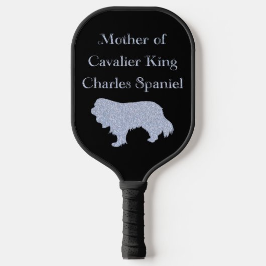 Mutter von Cavalier King Charles Spaniel Silver Pickleball Schläger (Vorderseite)