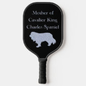Mutter von Cavalier King Charles Spaniel Silver Pickleball Schläger (Rückseite)