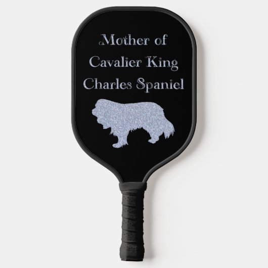 Mutter von Cavalier King Charles Spaniel Silver Pickleball Schläger (Rückseite)