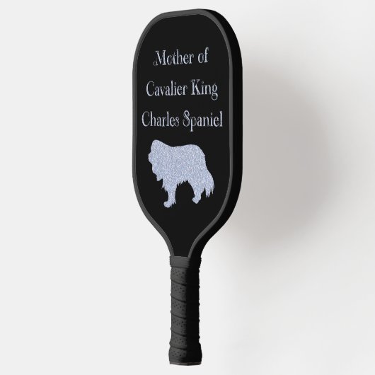 Mutter von Cavalier King Charles Spaniel Silver Pickleball Schläger (Links)