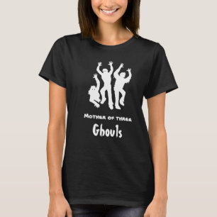 Mutter von drei Ghouls Funny Mama Halloween Shirt