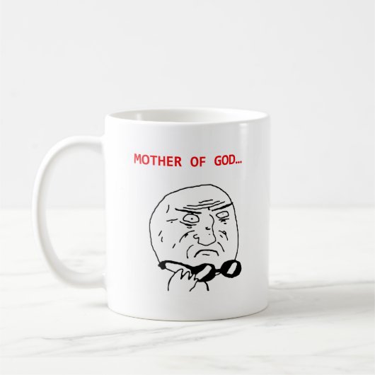Mutter von Gott meme Kaffeetasse (Links)