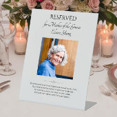 Mutter von Groom Foto Rettete eine Gedenkfeier Sockelschild