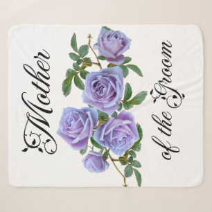 Mutter von Groom Watercolor Blue Rose Bouquet Sherpadecke