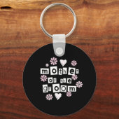 Mutter von Groom White in Black Schlüsselanhänger (Vorderseite)