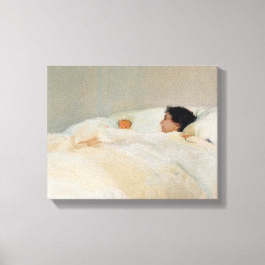 Mutter von Joaquin Sorolla Mutter und Tochter in s Leinwanddruck (Vorderseite)
