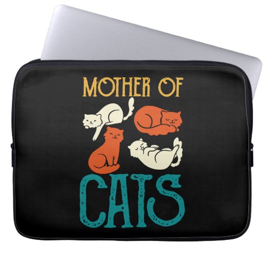 Mutter von Katzen - Katze Laptopschutzhülle (Vorderseite)