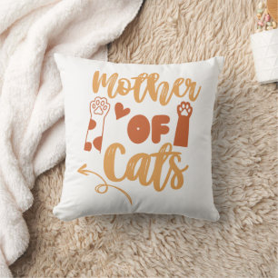 Mutter von Katzen Kissen