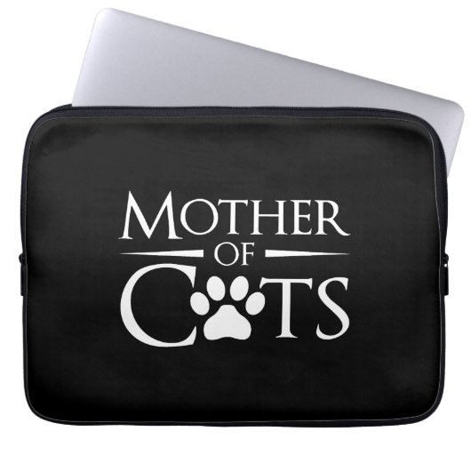 Mutter von Katzen Laptopschutzhülle (Vorderseite)