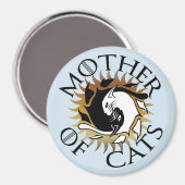 Mutter von Katzen Magnet (Vorderseite/Rückseite)