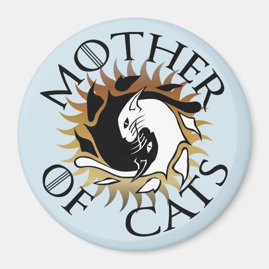 Mutter von Katzen Magnet (Vorne)