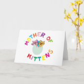 Mutter von Kittens-Karte Karte (Gelbe Blume)