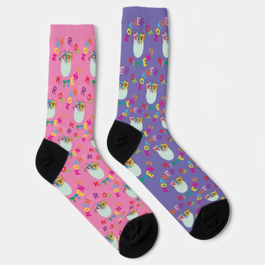 Mutter von Kittens Katzen liebt Geschenk Socken (Rechts)