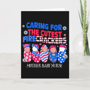 Mutter von Krankenschwester Patriotisch USA-Flagge Karte