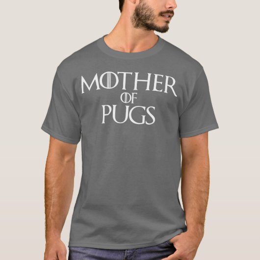 Mutter von Mops Parody lustig T-Shirt (Vorderseite)