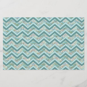 Mutter von Pearl Aquamarin ZigZag Briefpapier