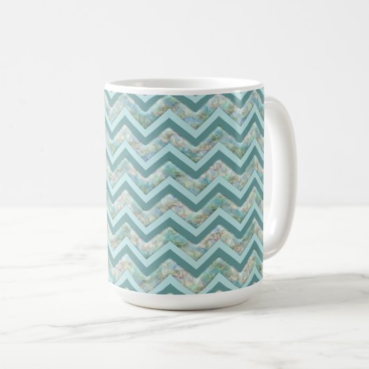 Mutter von Pearl Aquamarin ZigZag Kaffeetasse (VorderseiteRechts)