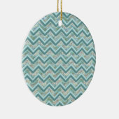 Mutter von Pearl Aquamarin ZigZag Keramik Ornament (Rechts)