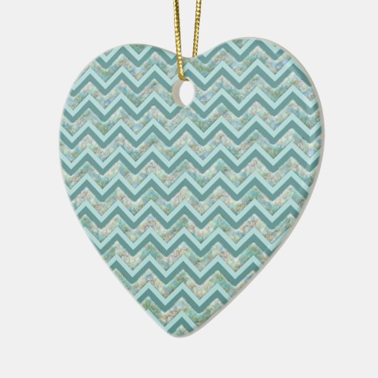 Mutter von Pearl Aquamarin ZigZag Keramikornament (Links)