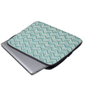 Mutter von Pearl Aquamarin ZigZag Laptopschutzhülle (Vorne Knopf)