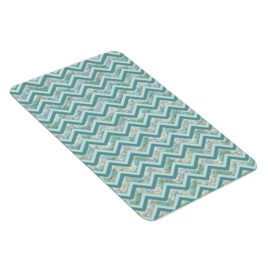 Mutter von Pearl Aquamarin ZigZag Magnet (Rechte Seite)