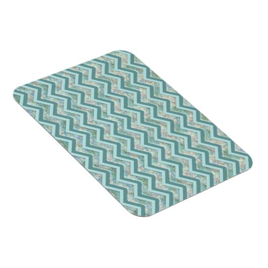 Mutter von Pearl Aquamarin ZigZag Magnet (Rechte Seite)