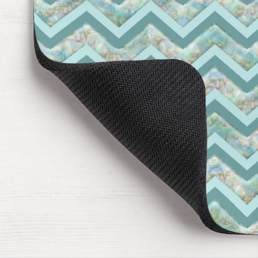 Mutter von Pearl Aquamarin ZigZag Mousepad (Ecke)