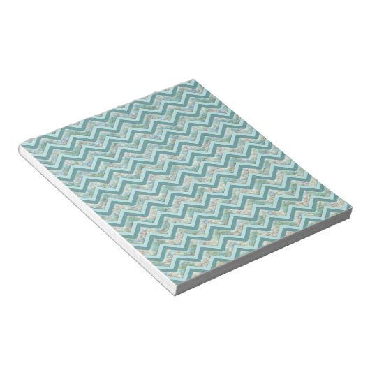 Mutter von Pearl Aquamarin ZigZag Notizblock (angewinkelt)