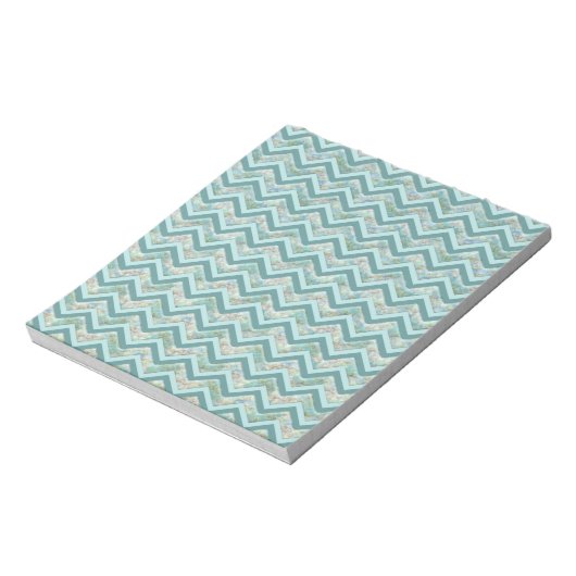 Mutter von Pearl Aquamarin ZigZag Notizblock (Rotiert)