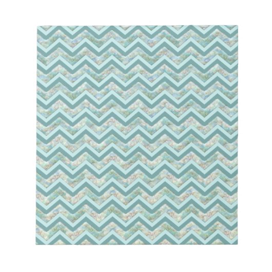 Mutter von Pearl Aquamarin ZigZag Notizblock (Vorderseite)