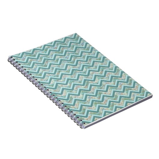 Mutter von Pearl Aquamarin ZigZag Notizblock (Rechte Seite)