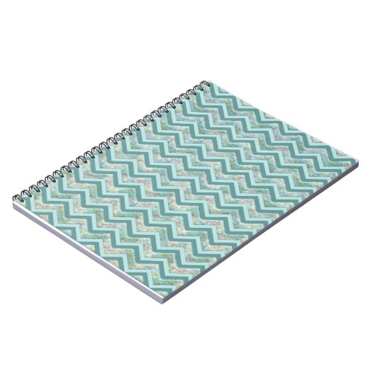 Mutter von Pearl Aquamarin ZigZag Notizblock (Linke Seite)