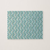 Mutter von Pearl Aquamarin ZigZag Puzzle (Horizontal)