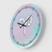Mutter von Pearl Aries Zodiac Symbol Decor Große Wanduhr (Winkel)