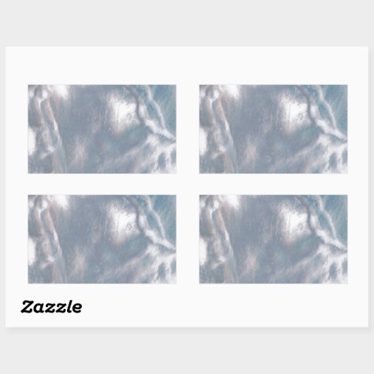 Mutter von Pearl-Blue Rechteckiger Aufkleber (Blatt)