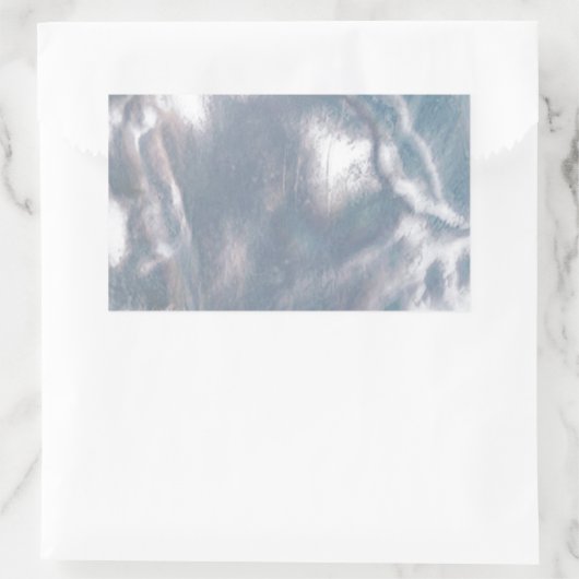 Mutter von Pearl-Blue Rechteckiger Aufkleber (Tasche)