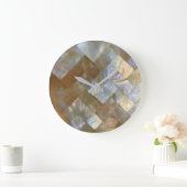 Mutter von Pearl Capiz Weave Große Wanduhr (Zuhause)