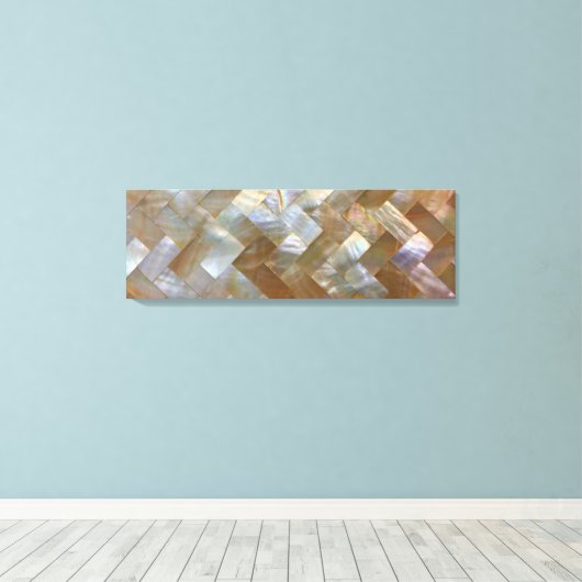 Mutter von Pearl Capiz Weave Leinwanddruck (Insitu (Holzboden))