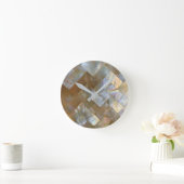 Mutter von Pearl Capiz Weave Runde Wanduhr (Zuhause)